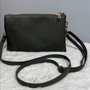 Faux Leather Gray Crossbody Purse NWOT